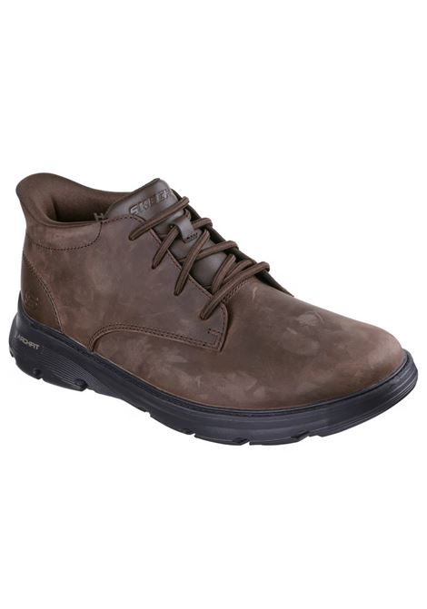 Chukka Slip-on Arch Fit Garza - Ridley marrone cocco in Pelle SKECHERS | Scarpa | 205514COC