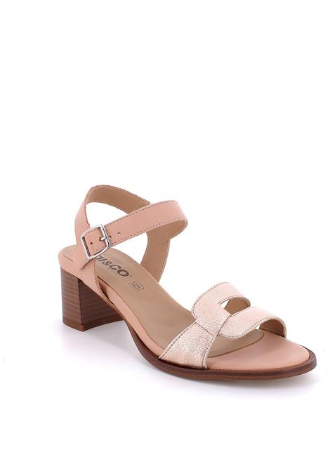 Sandali Cipria in Pelle con Finitura Lucida e Opaca e Tacco Medio IGI&CO | Sandalo | 3689122CIPRIA