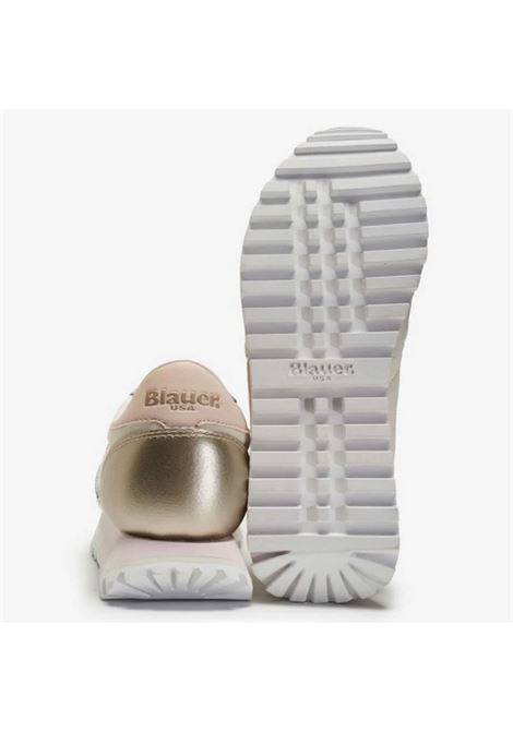 Sneakers Donna Millen01 Beige con Dettagli Champagne BLAUER | Scarpa | MILLEN01/LEMCRE/GOLD