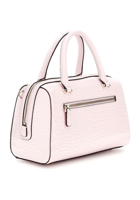 Borsa Nelka Box Satchel rosa con logo 4G e dettagli a righe GUESS | Borsa | HWCG9307050PLK