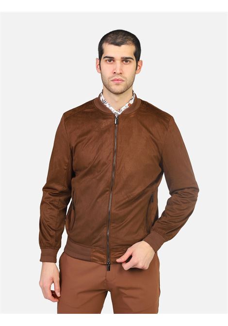 Bomber Uomo Tabacco in Dainetto Traforato MARK-UP | Giubbino | MK694008TABACCO