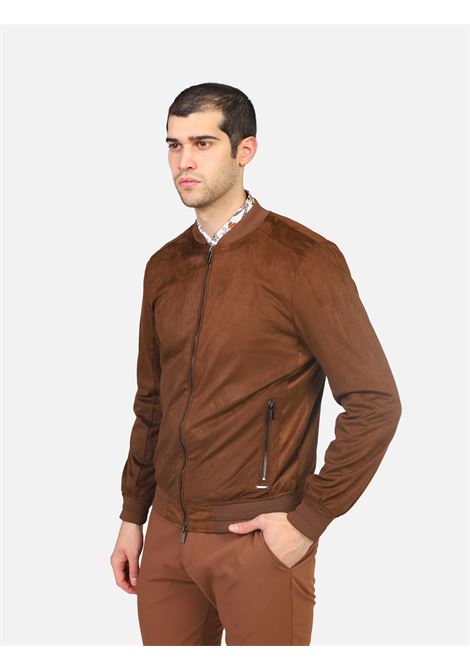 Bomber Uomo Tabacco in Dainetto Traforato MARK-UP | Giubbino | MK694008TABACCO