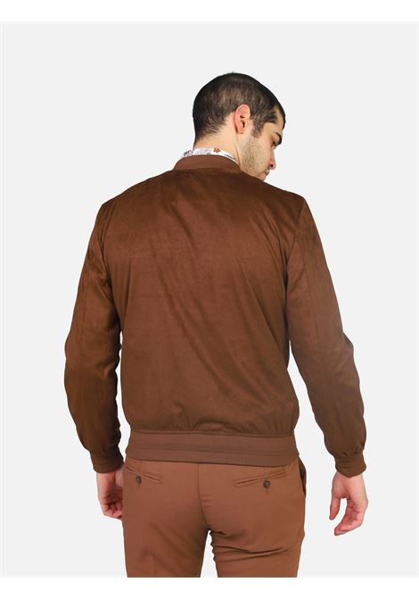 Bomber Uomo Tabacco in Dainetto Traforato MARK-UP | Giubbino | MK694008TABACCO