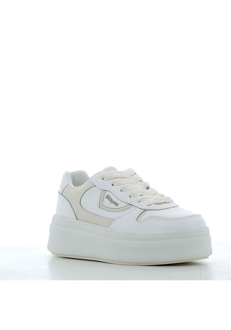 Sneaker Emery Bianca con Suola Platform e Scudetto Imbottito BLAUER | Scarpa | MERY03/LEAWHI/CRE