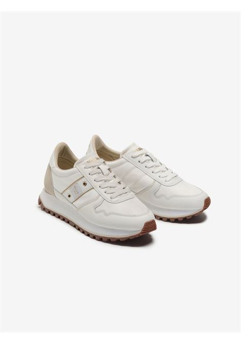 Sneaker MILLEN03 Beige e Bianco in Nylon e Suede BLAUER | Scarpa | MILLEN03/NYLWHI/CRE