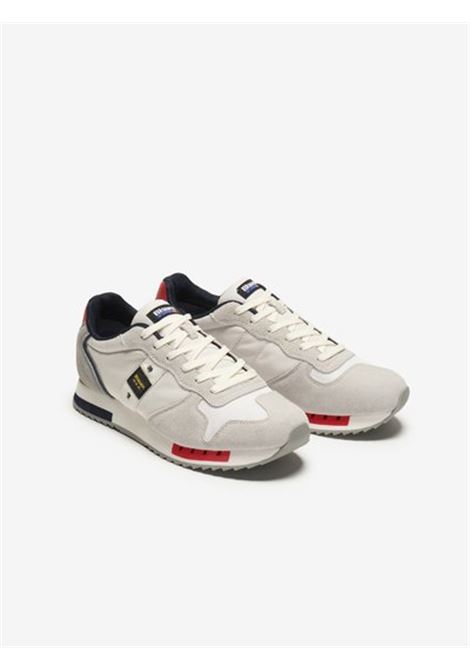 Sneakers Running Queen in Tessuto Tecnico e Suede bianco BLAUER | Scarpa | QUEENS01/MESWRN