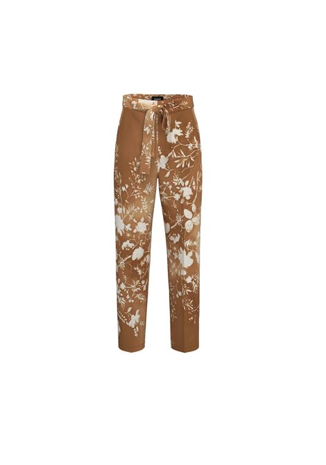 Pantalone Guida Tabacco in Twill Stampato con Nastro in Vita EMME DI MARELLA | Pantalone | GUIDA004