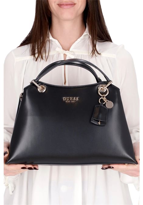 Borsa a mano Guess Eco Evaine Girlfriend nera in ecopelle liscia GUESS | Borsa | HWEVG953506BLA