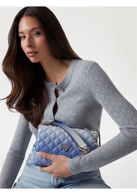 Borsa a tracolla Giully lilla sfumato trapuntata con logo frontale GUESS | Borsa | HWOQ8748200STI