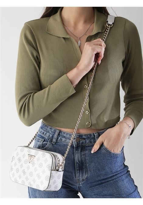 Borsa a tracolla Guess Noelle Crossbody Camera 4G bianca GUESS | Borsa | HWPG7879140WLO