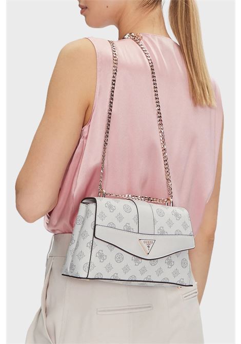Borsa a Spalla Dorys 4G Logo Peony Bianco con Tracolla a Catena GUESS | Borsa | HWPG9521210WLO