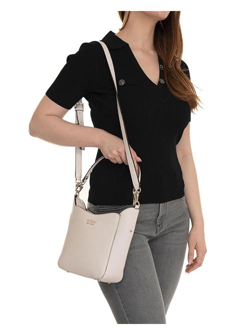 Borsa a Spalla Brenton Avorio in Ecopelle Martellata GUESS | Borsa | HWPG9648030BON