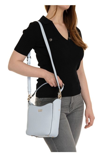 Borsa a Spalla Brenton azzurro polvere in Ecopelle Martellata GUESS | Borsa | HWPG9648030PWB