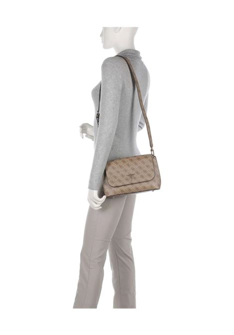 Borsa a tracolla MERIDIAN FLAP CROSSBODY marrone con Logo 4G GUESS | Borsa | HWSG8778200LTL