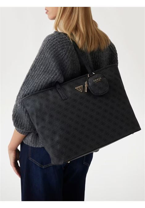 Shopper Power Play grigia con Stampa Logo 4G e Pochette Interna GUESS | Borsa | HWSL9006240CLO