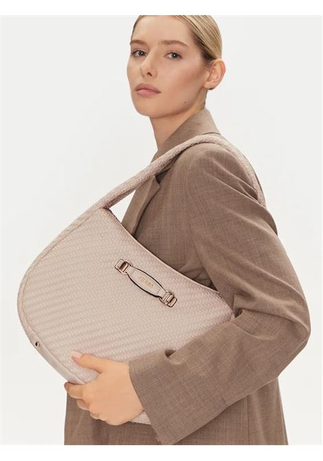 Borsa a spalla Guess beige in ecopelle con zip GUESS | Borsa | HWWG9530020SHE
