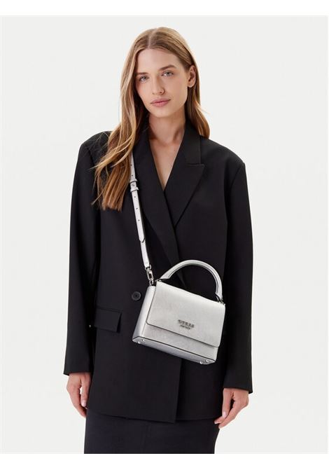 Borsa a Mano Fedana Top Handle Silver con Patta e Tracolla GUESS | Borsa | HWZM9643200SIL