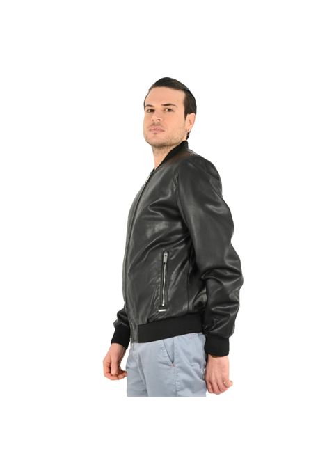 Giacca nera in pelle sintetica con zip frontale Markup MARK-UP | Giubbino | MK14005NERO