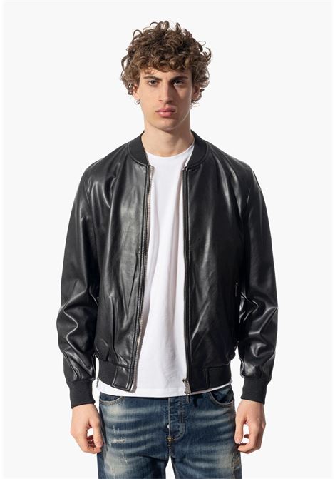 Giacca nera in pelle sintetica con zip frontale Markup MARK-UP | Giubbino | MK14005NERO