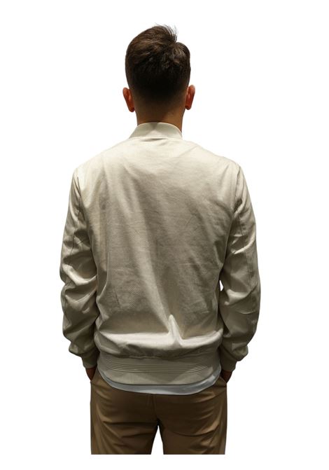 Giubbotto bomber in tessuto effetto camoscio traforato gesso MARK-UP | Giubbino | MK894008GESSO