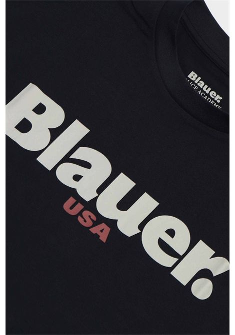 T-shirt Blauer uomo BLUH02300-007439999 Ernst Nero  BLAUER | T-shirt | BLUH02300-007439999
