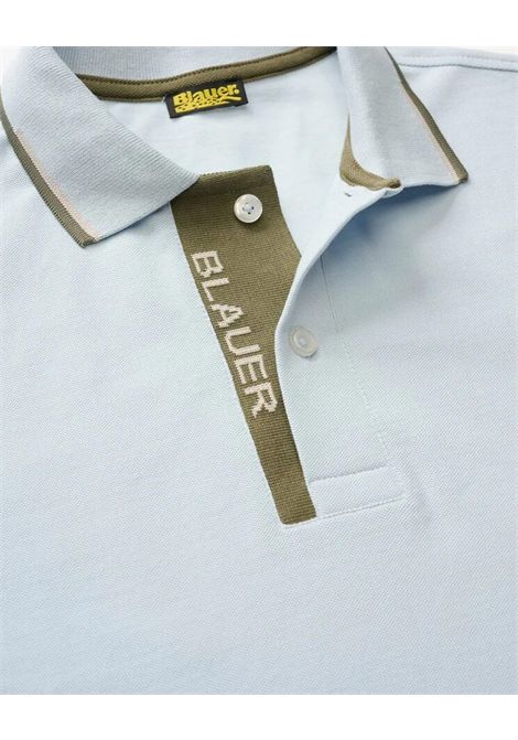 Polo BLAUER uomo BLUT02295 006801 Celeste BLAUER | Polo | BLUT02295-00680180E
