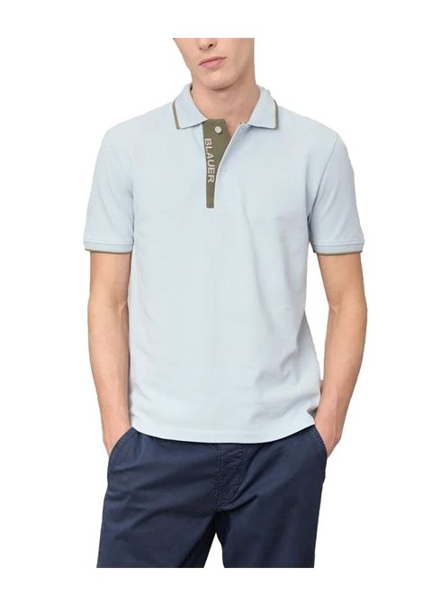 Polo BLAUER uomo BLUT02295 006801 Celeste BLAUER | Polo | BLUT02295-00680180E