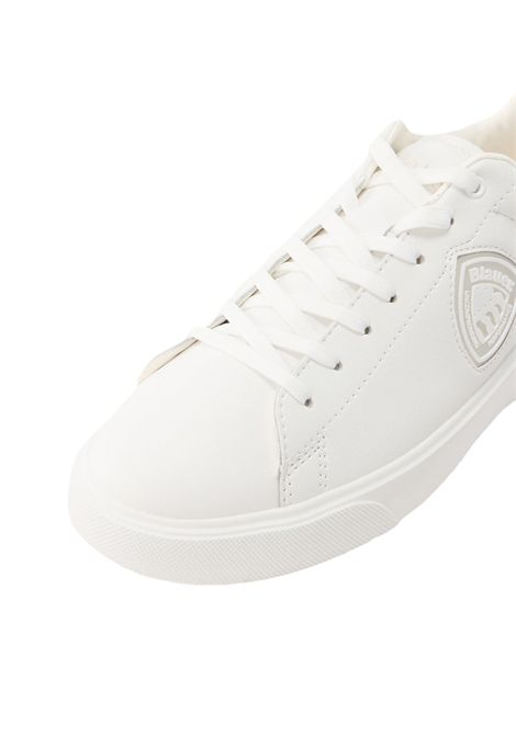 Scarpa BLAUER uomo BUCK Bianca Blu BLAUER | Scarpa | BUCK07LEAWHINVY