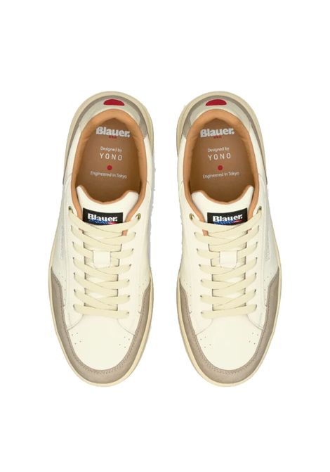 Sneakers Blauer uomo KYOTO01LECCRE crema BLAUER | Sneakers | KYOTO01LECCRE