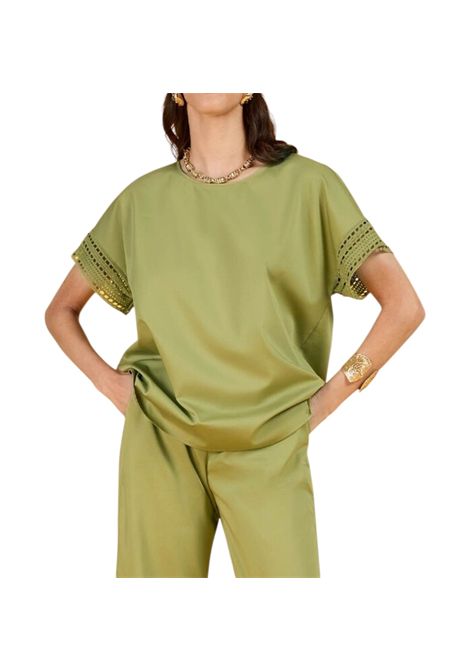 Blusa Elena Mirò donna 2163Z000049N 0A5 Avocado Verde ELENA MIRO | Blusa | 2163Z000049N0A5