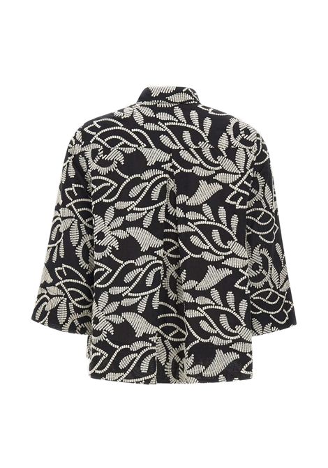 Giacca Elena Mirò donna 5012P000321N 001 Performance Ricamo Nero Bianco ELENA MIRO | Giacca | 5012P000321N001