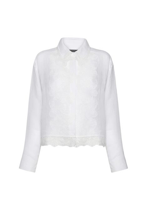 Camicia Elena Mirò donna 5194P000280N 001 Performance doppio colletto Bianco ELENA MIRO | Camicia | 5194P000280N001