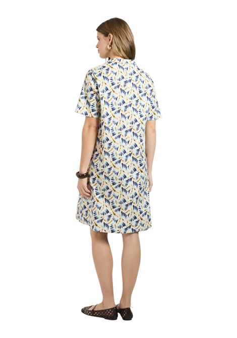 Abito Elena Mirò donna 7016P000329N 041 Performance Multicolor Ecru Blu ELENA MIRO | Abito | 7016P000329N041