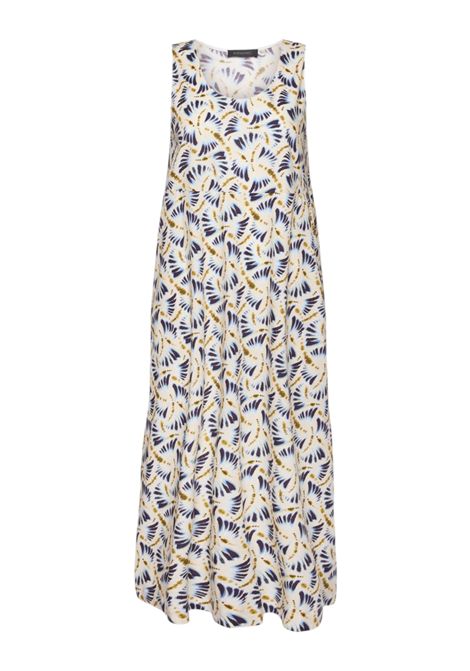 Abito Elena Mirò donna 7064Z100125N 041 Online Selection Ecrù Blu ELENA MIRO | Abito | 7064Z100125N041