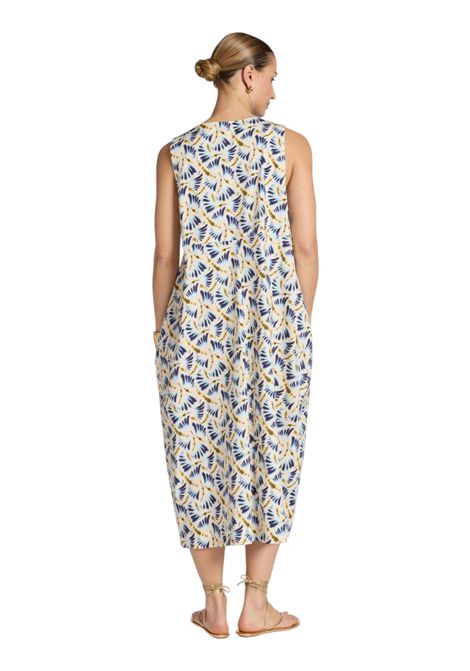 Abito Elena Mirò donna 7064Z100125N 041 Online Selection Ecrù Blu ELENA MIRO | Abito | 7064Z100125N041