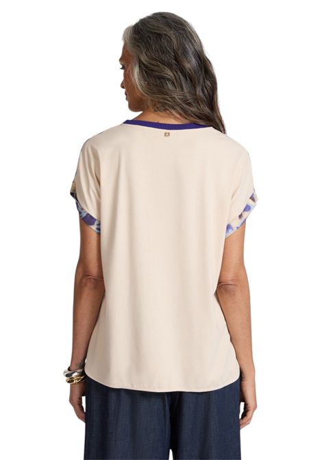 T-shirt Elena Mirò donna G084Z000603N 002 Online Selection Multicolor Burro ELENA MIRO | T-shirt | G084Z000603N002