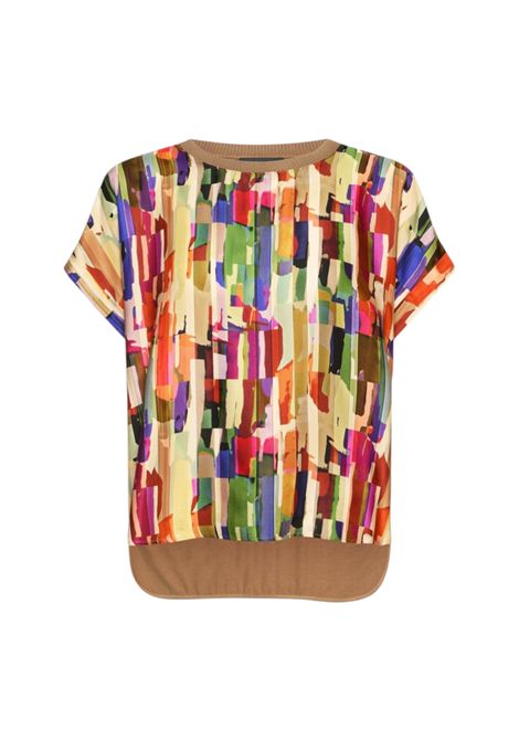 T-shirt Elena Mirò donna G084Z000603N 022 Online Selection Multicolor Oliva ELENA MIRO | T-shirt | G084Z000603N022