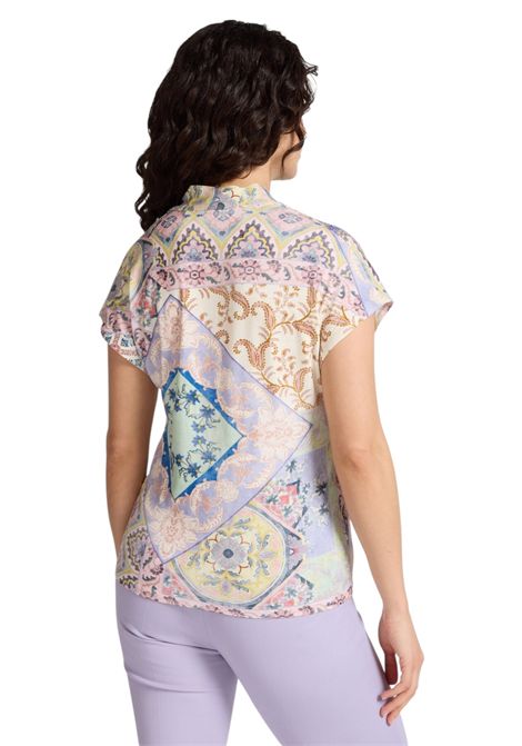 T-shirt Elena Mirò donna G098Z000619N 001 Multicolor Viola Rosa ELENA MIRO | T-shirt | G098Z000619N001