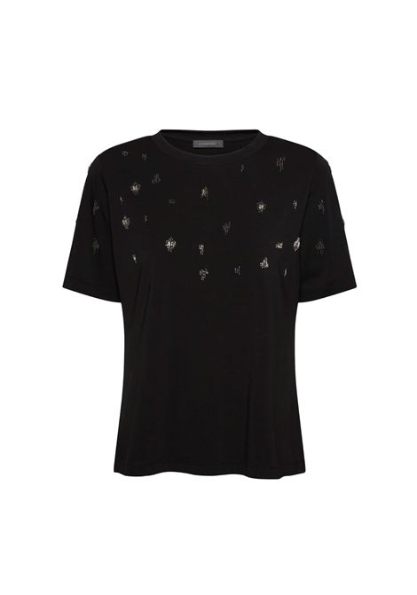 T-shirt ELENA MIRO donna G346Z0000558N Nera ELENA MIRO | T-shirt | G346Z0000558N033