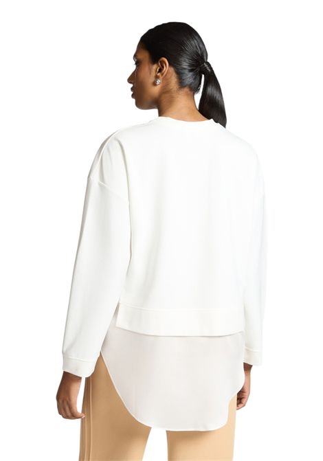 Felpa Elena Mirò donna G883Z000537N 011 Performance Bianco ELENA MIRO | Felpa | G883Z000537N011