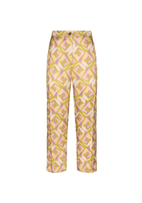 Pantalone ELENA MIRO donna P021P000472N Giallo ELENA MIRO | Pantalone | P021P000472N01