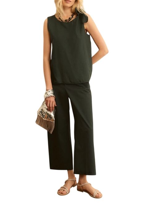 Pantalone Emme di Marella donna DISCHI 004 Verde scuro EMME DI MARELLA | Pantalone | DISCHI004