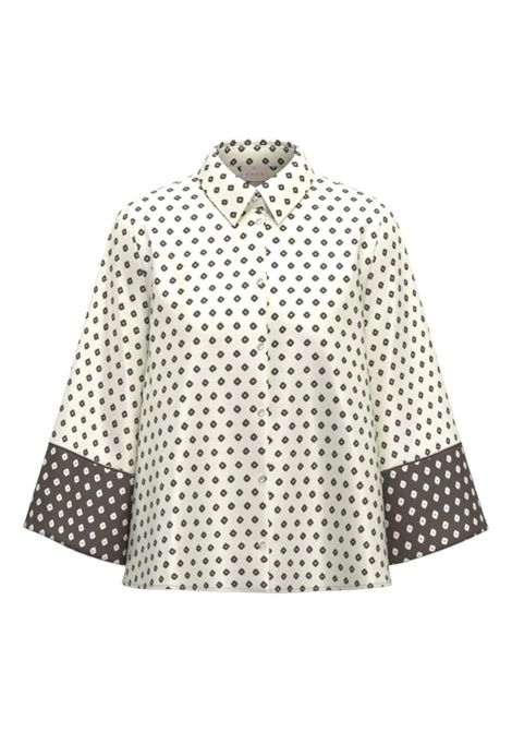 Camicia Emme di Marella donna SEVERO007 fantasia con rombi Burro EMME DI MARELLA | Camicia | SEVERO007