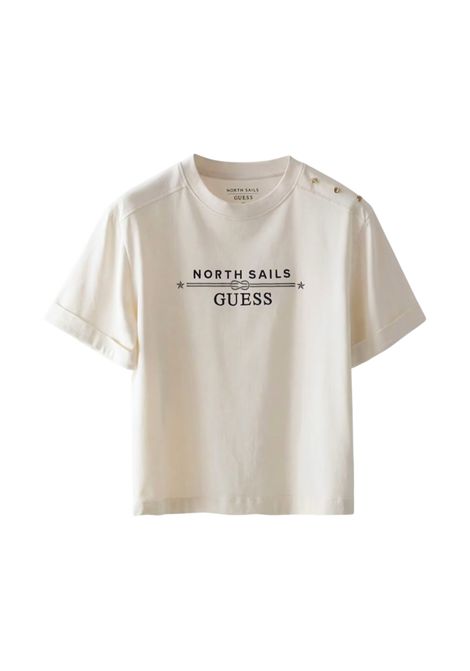 T-shirt Guess donna W6GI03K2657G 012 North Sails Bianco GUESS | T-shirt | W6GI03K2657G012