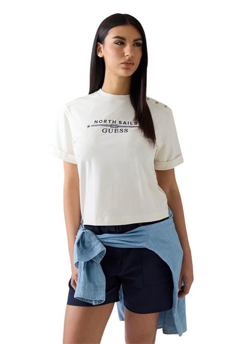 T-shirt Guess donna W6GI03K2657G 012 North Sails Bianco GUESS | T-shirt | W6GI03K2657G012