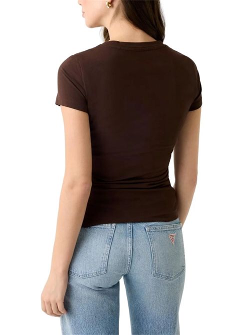 T-shirt Guess donna W6GI19K3042 G1EB logo triangolo Marrone GUESS | T-shirt | W6GI19K3042G1EB