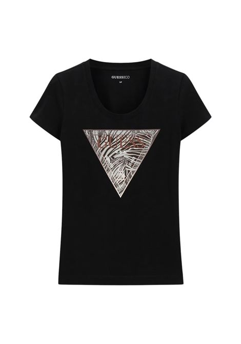 T-shirt Guess donna W6GI19K3042 JBLK logo triangolo Nero GUESS | T-shirt | W6GI19K3042JBLK