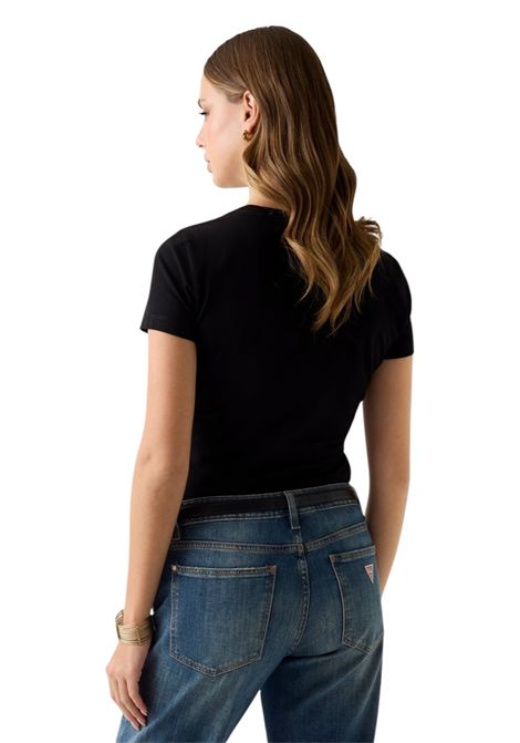 T-shirt Guess donna W6GI19K3042 JBLK logo triangolo Nero GUESS | T-shirt | W6GI19K3042JBLK
