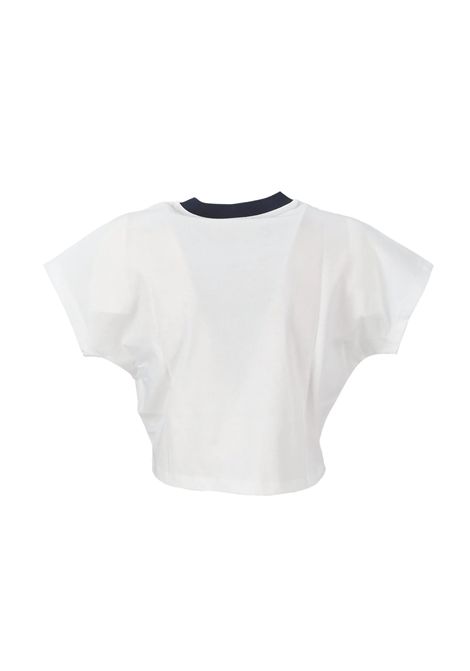 T-shirt Guess donna W6GI31K3224 G011 crop logo con paillettes Purwhite Bianco  GUESS | T-shirt | W6GI31K3224G011