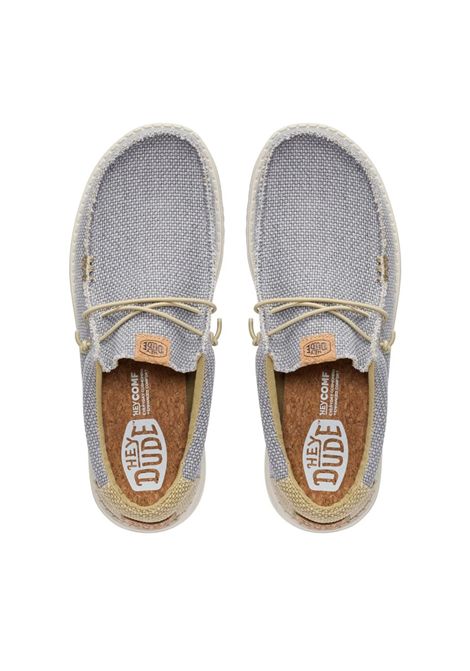 Mocassini Hey Dude uomo 40003 3CF Wally Braided Gray Grigio HEY DUDE | Mocassini | 40003GREY